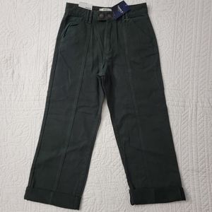 Forever 21 Womens Hunter Green High Waisted Crop Jeans Size Small